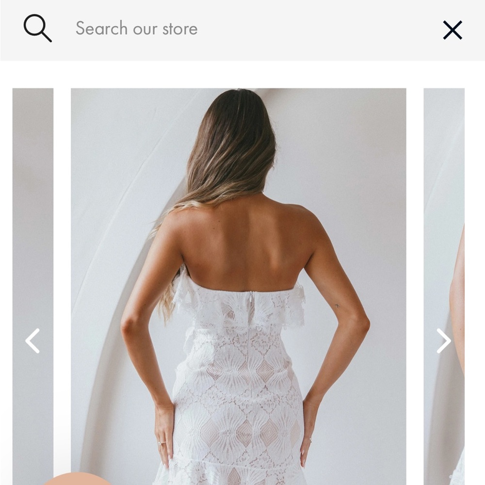 SEPTEMBER LACE MINI DRESS WHITE - Picture 2 of 5